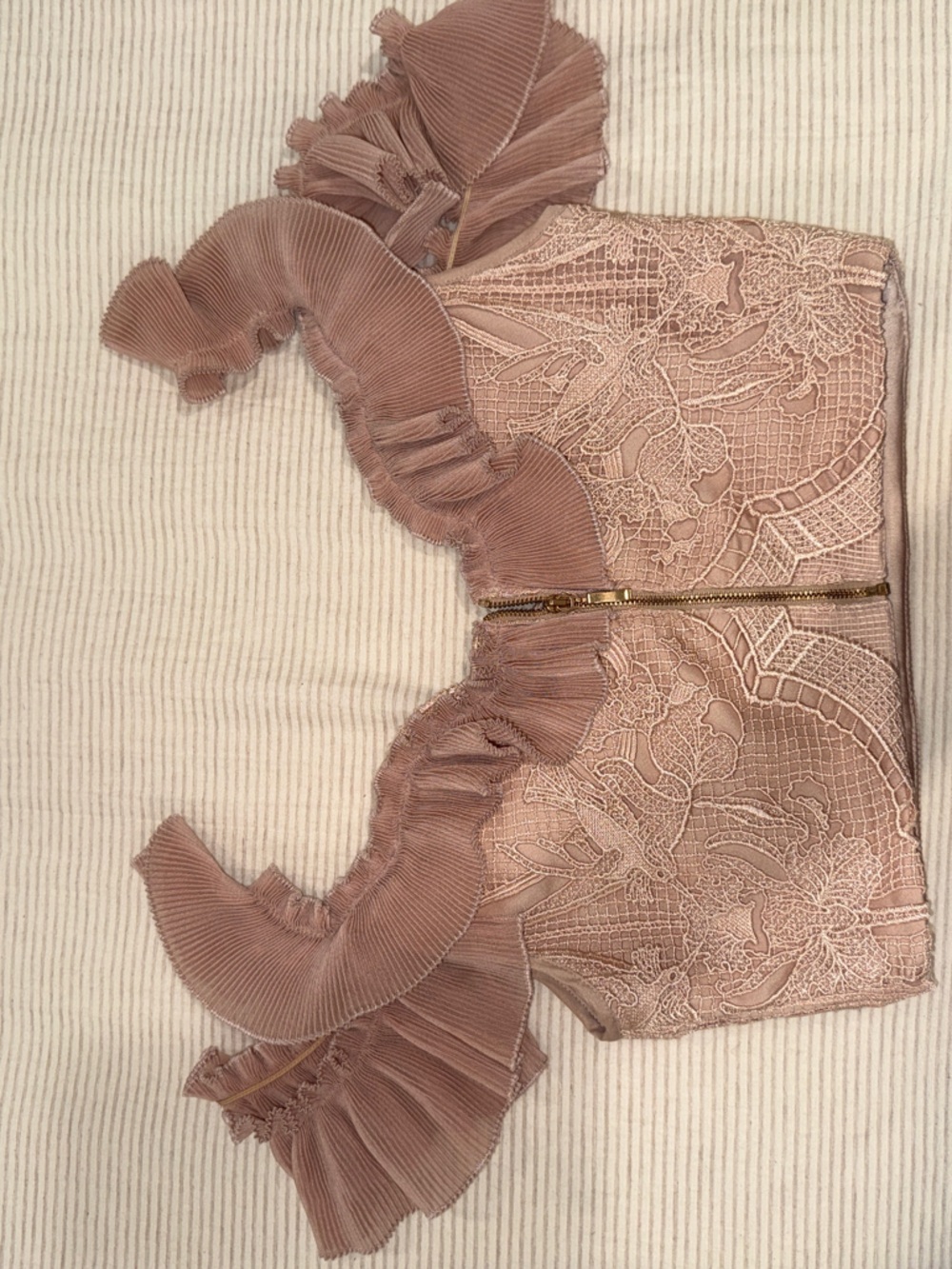 Alice McCall ‘Signed Sealed’ Ruffle Lace Top in Blush - Picture 4 of 11